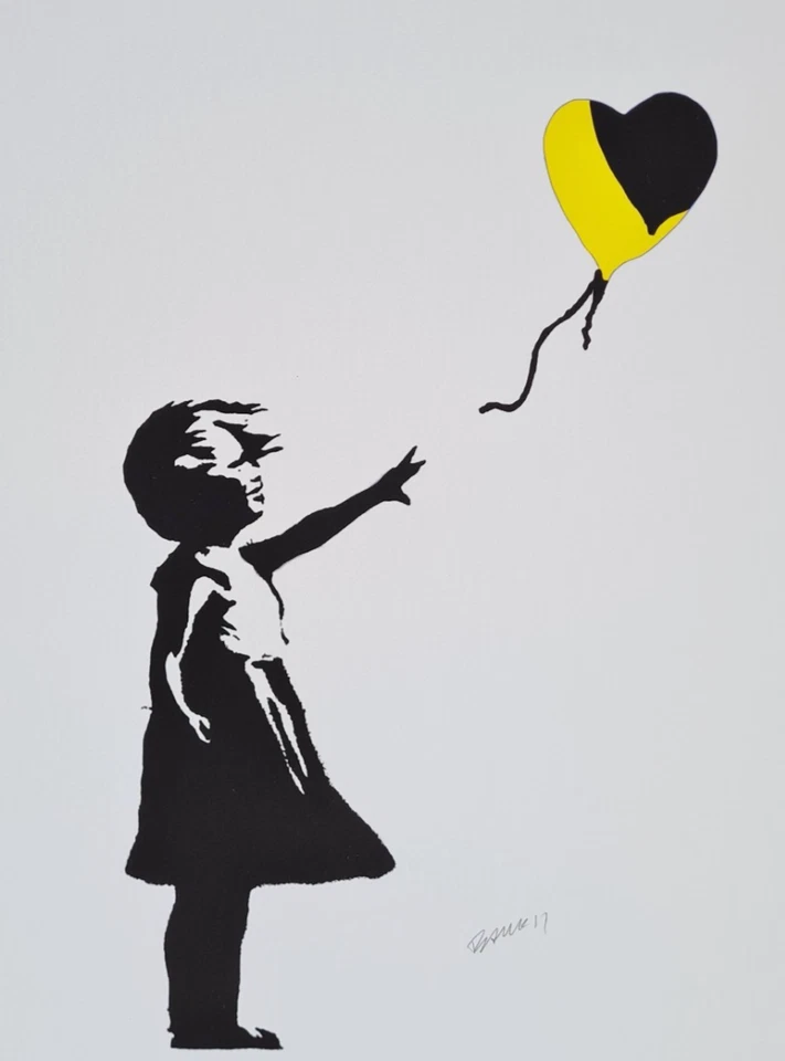 BANKSY *Girl with Balloon* 50 x 40 cm*Lithografie*Kunstdruck*limitiert # 99/600 - Bild 2 von 4