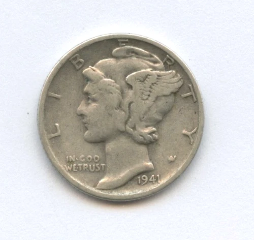 1941-S  Mercury Dime - 90% Silver - Free Shipping