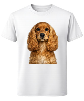 T-Shirt Cocker Spaniel Hund Portrait realistisch Welpe Unisex Tee