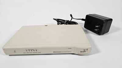 3com 3C16793 Office Connect 5 Port Gigabit Switch with Power Cord - Working