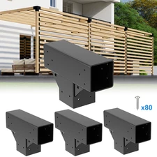 DIY 4x4 Outdoor Pergola Brackets Kit Elevated Wood Stand for Easy Installation