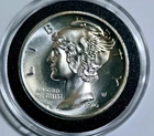 INTAGLIO MINT 1916-D MERCURY DIME TRIBUTE 2 OZ .999 SILVER ROUND 50MM GEM BU