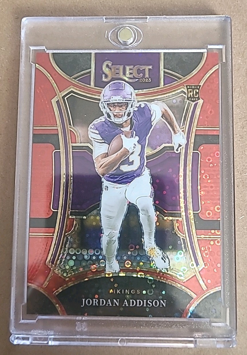 2023 Select Jordan Addison RC Suite Level Red Disco Prizm /49 SSP