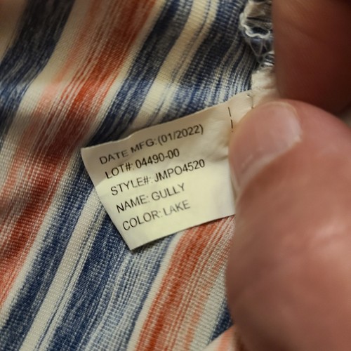 Johnnie-O Men's Large Striped Gully Short Sleeved Lake Polo - Picture 5 of 13