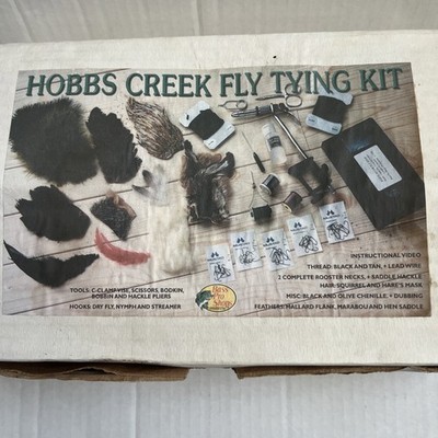 Fly Tying Kit With Tools,Fur,Feathers,Hooks 1992 Hobbs Creek Bass Pro Shops