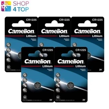 5 Camelion Cr1225 Batteries Lithium 3V Button Dl1225 Ecr122 1Bl Exp 2031 New