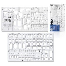 Mr. Pen Plumbing Bathroom Design Tools - Drafting Ruler Shapes, Stencils ...