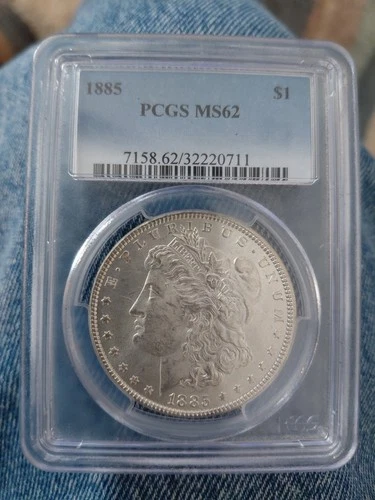 1885 PCGS MS62 Morgan SILVER Dollar