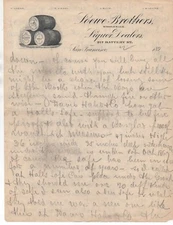 1890s Letterhead from Lowe Brothers Liquor Dealers San Francisco CA