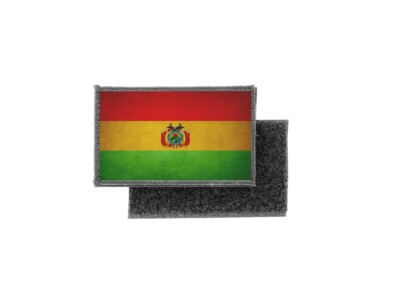 Patch Aufnäher bedruckt Badge Vintage Flagge Bolivien Bolivien