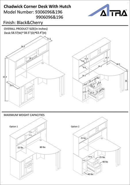 Altra Chadwick Corner Desk Virginia Cherry 9306196 For Sale Online