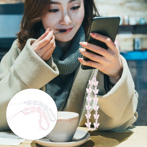 2 Pcs Butterfly Pearl Mobile Chain Wrist Straps for Phones Beaded - 第 12/12 張圖片