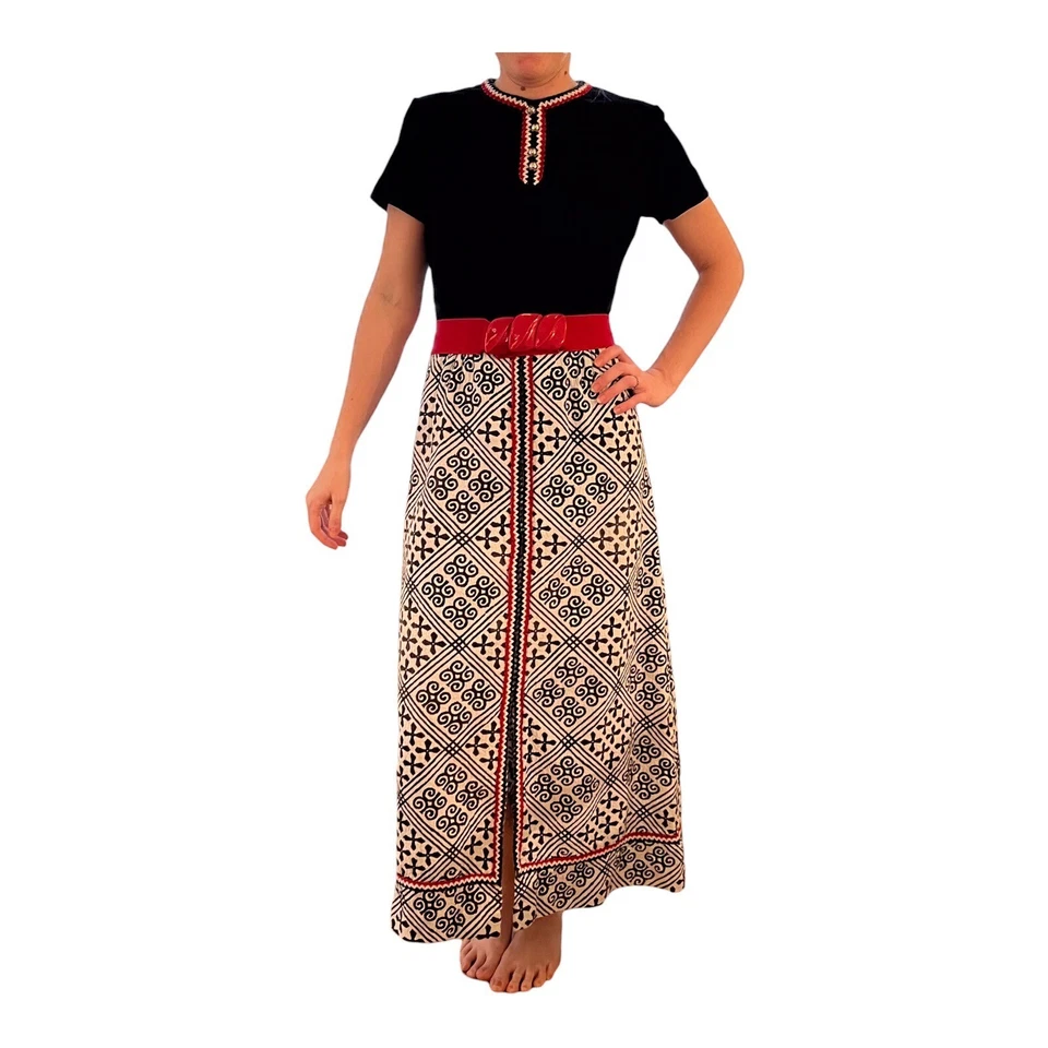 R&K Originals Mod 60s 70s Maxi Dress Kaftan Retro Ladies Size SMALL UNION Label - Image 3 of 4