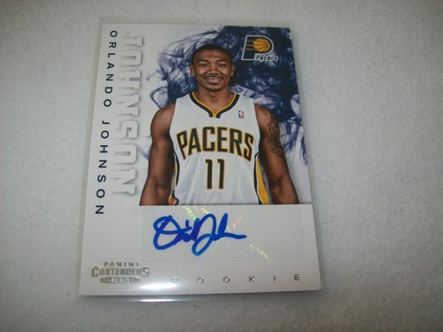 Panini Contenders RC 2012-13 Orlando Johnson firmado automáticamente #234 Indiana Pacers