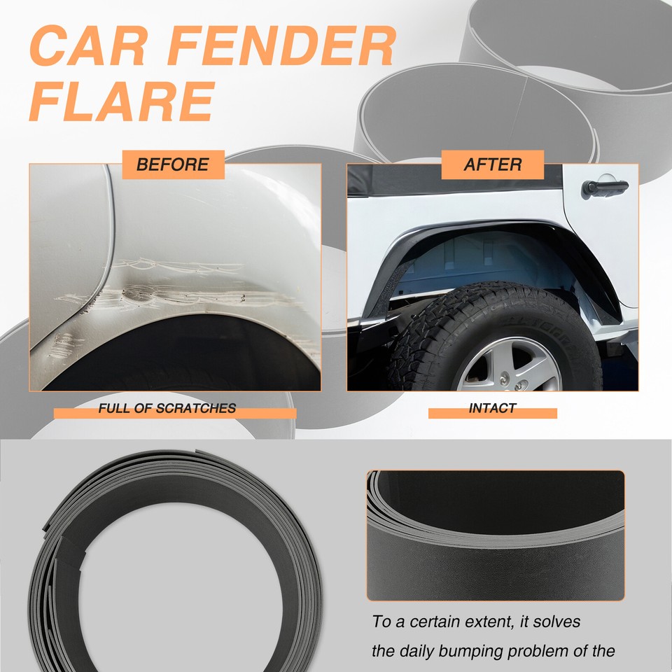 4PCS Fender Flares Extra Wide Wheel Arches Strip Trim For Kia Sorento