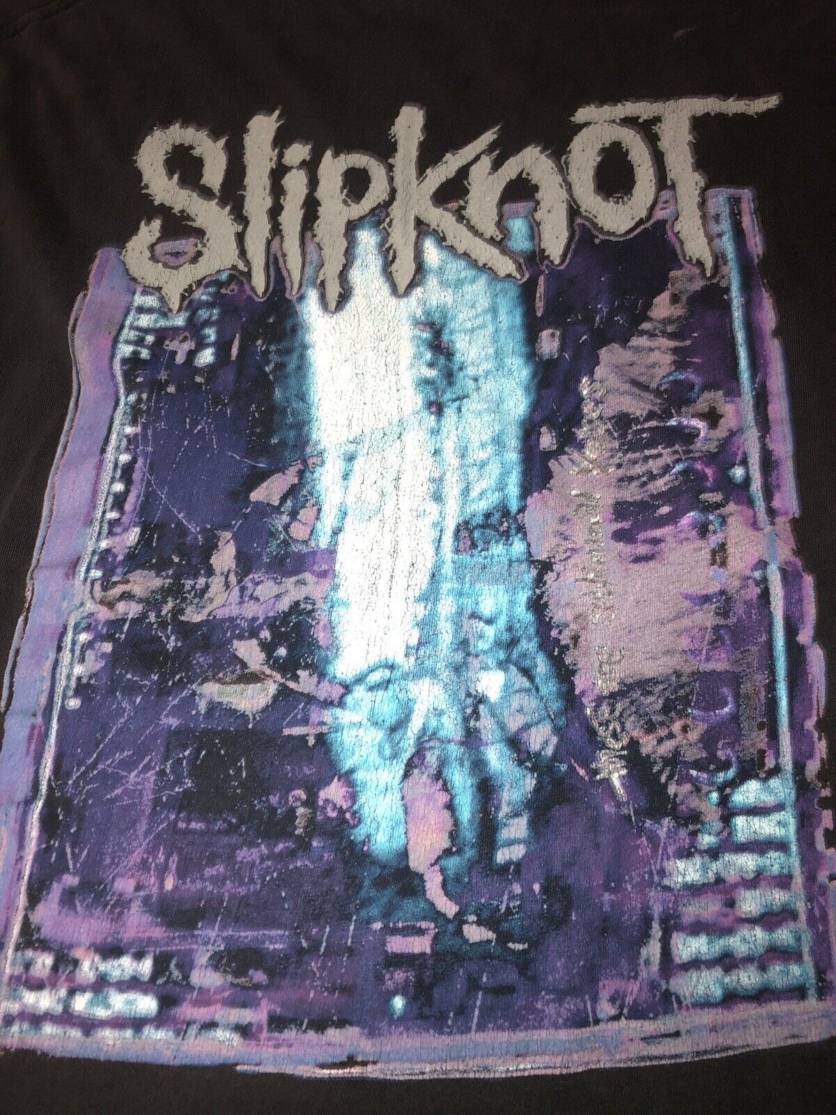 Vintage SLIPKNOT t Shirt Size XL 90s Blue Grape Self Titled vtg 