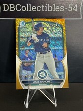 2023 Bowman Chrome Axel Sanchez 1st Gold Shimmer 14/50 Seattle Mariners 
