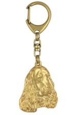 English Cocker Spaniel, English Cocker Spaniel I - Gold Plated Keychain