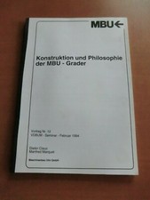 MBU Literatur Konstruktion Grader vor allem G150TA  mit Prospekt Produktprogramm