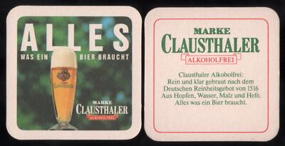 alter Bierdeckel Clausthaler alkoholfrei Binding FRANKFURT Varianten *BD783