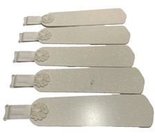 Set of 5 Ceiling Fan Blades White Speckled Re...