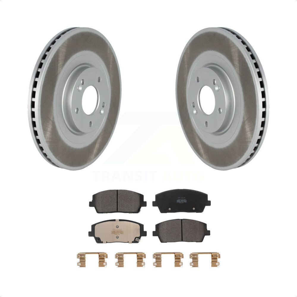 Transit Auto Front Coat Brake Rotors SemiMetallic Pad Kit, fits