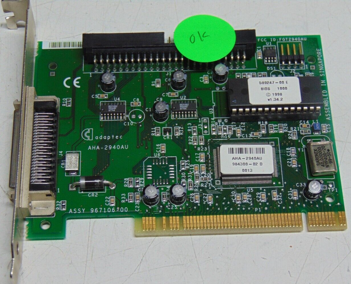 Adaptec AHA- 2940AU Ultra SCSI Adapter GT-8 Card | eBay