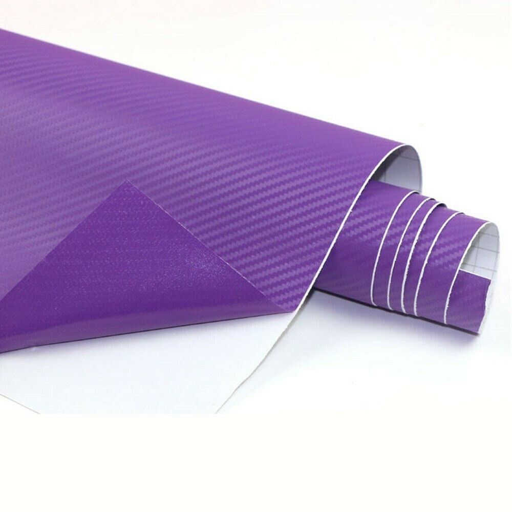 Purple Carbon Fiber Vinyl Wrap Sticker for Car Interior Stylish