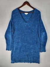 BP. sweater dress size large casual long-sleeve polyester stretch blue