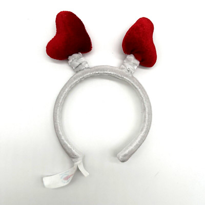 Build A Bear Heart Headband Red White Valentines Day Love Teddy Head Accessory