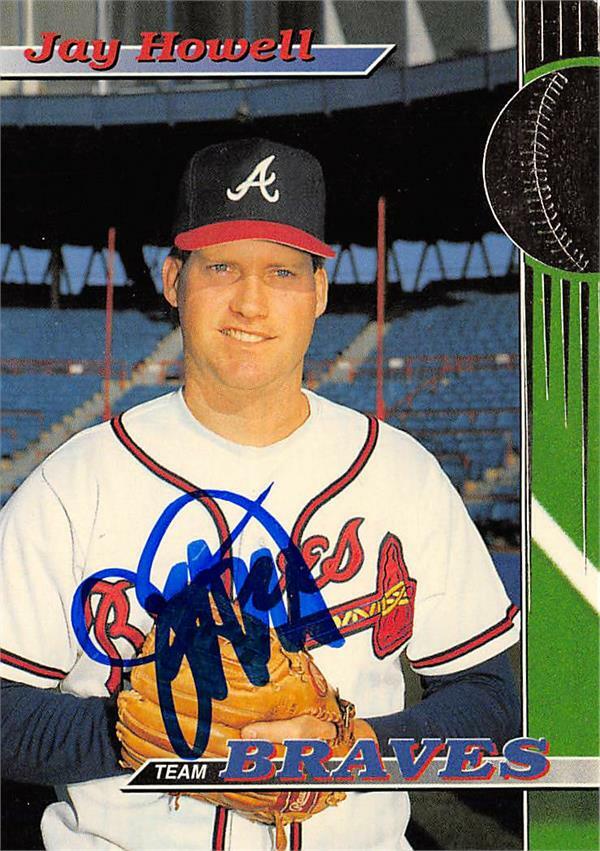 Jay Howell autographed baseball card Atlanta Braves 1993 Topps Stadium Club #19