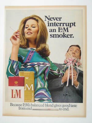 Vintage L&M Cigarette Advertisement Print Bride Bride Maids MOD Fashion