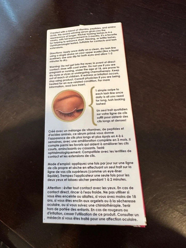 Grande LASH-MD LASH Enhancing Serum - CLEAR - .03FL OZ 1ML NEW IN BOX 6WK SUPPLY - Image 2 of 3