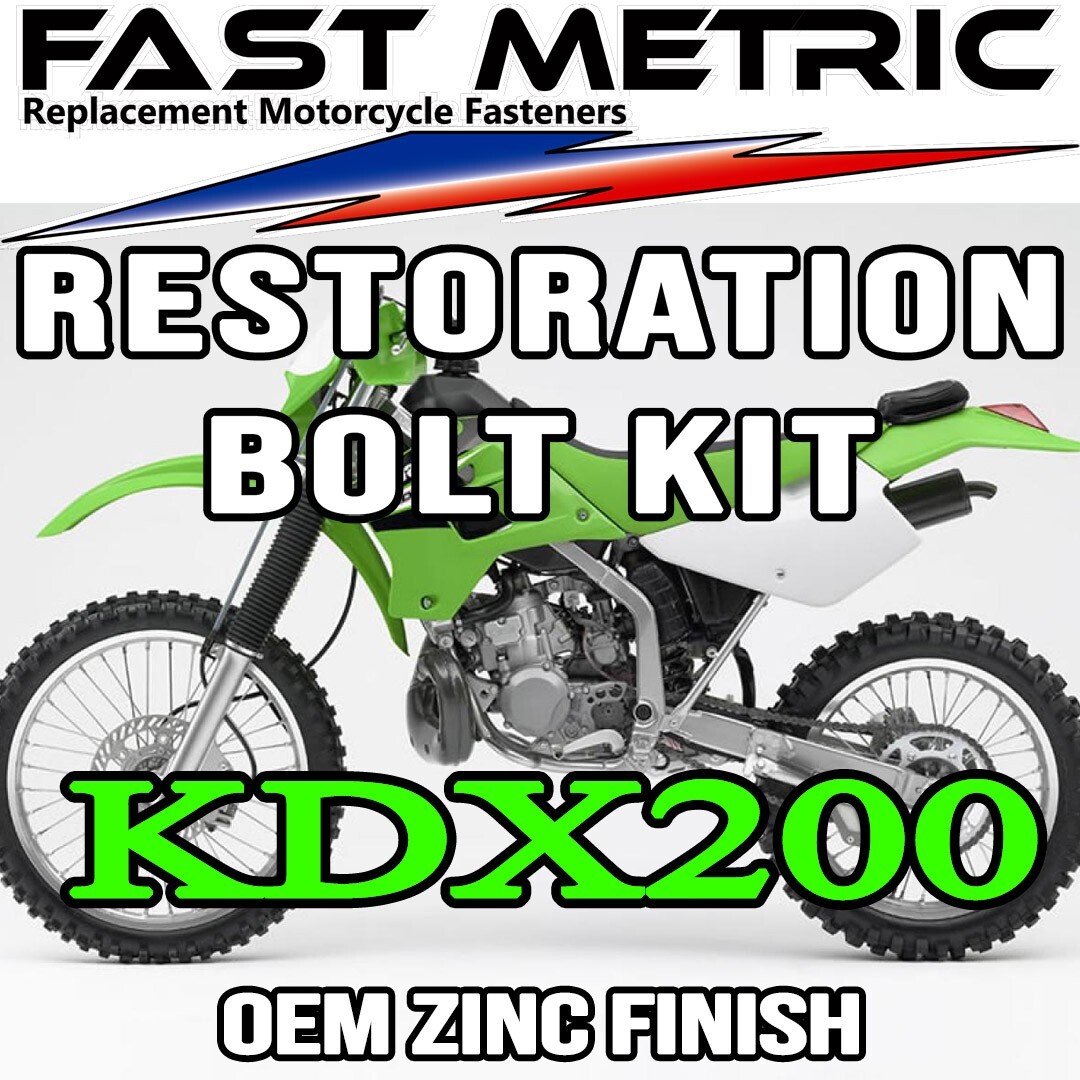 1995-2006 Kawasaki KDX 200 Restoration Bolt Kit in Zinc Plated Finish | SAVE $$$-image