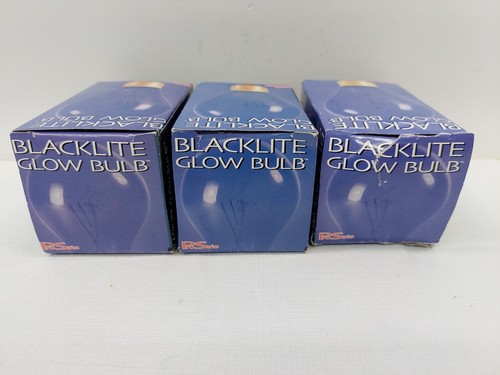 Blacklite Black Light Glow Bulbs Spencer Gifts Pro Series (3) 75W 120V A19 NOS - Picture 4 of 6