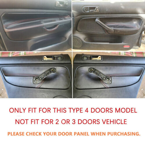 4*New Suede Leather Door Armrest Panel Cover For VW Golf MK4 Bora Jetta 4-Door - Picture 3 of 6