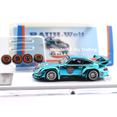 F/S RWB 993 GT CHROME 1/64 Blue GULF WITH FREE WHEELS Limited
