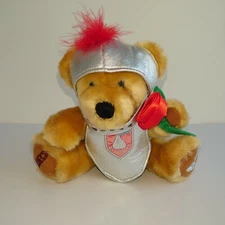 Hershey's Kisses 6" Plush Valentine Teddy Bear in Silver Knight's Armor EUC
