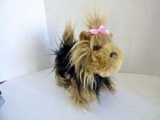 Yorkshire Terrier Plush Dog with Pink Bow
