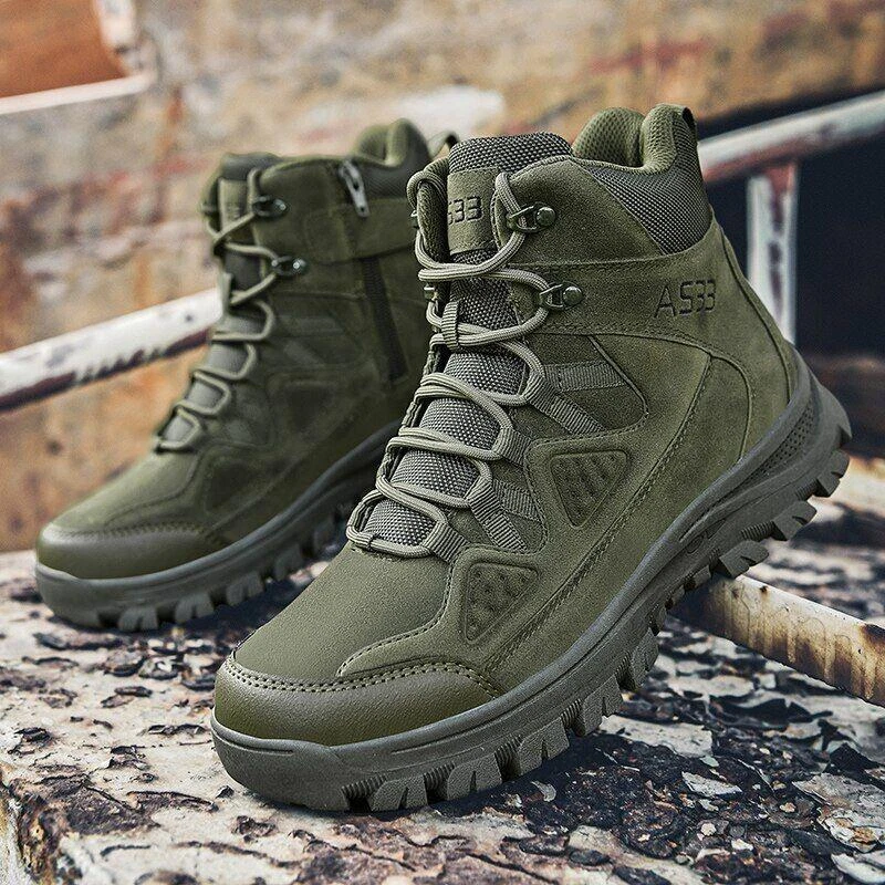 Calzado Botas Tácticas Outdoor Trekking Para Hombre - Verde — El