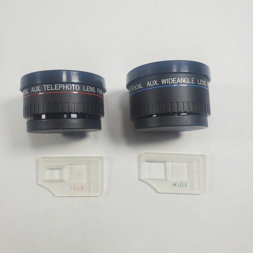 Vintage Focal Auxiliary Lens Set Telephoto Wide Angle Lens Canon Sure Shot - Picture 5 of 5