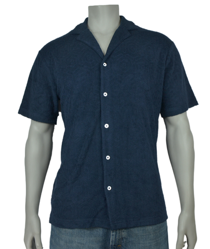 Kenneth Cole Men's XL Techni-Cole Performance Short Sleeve Terry Shirt Blue