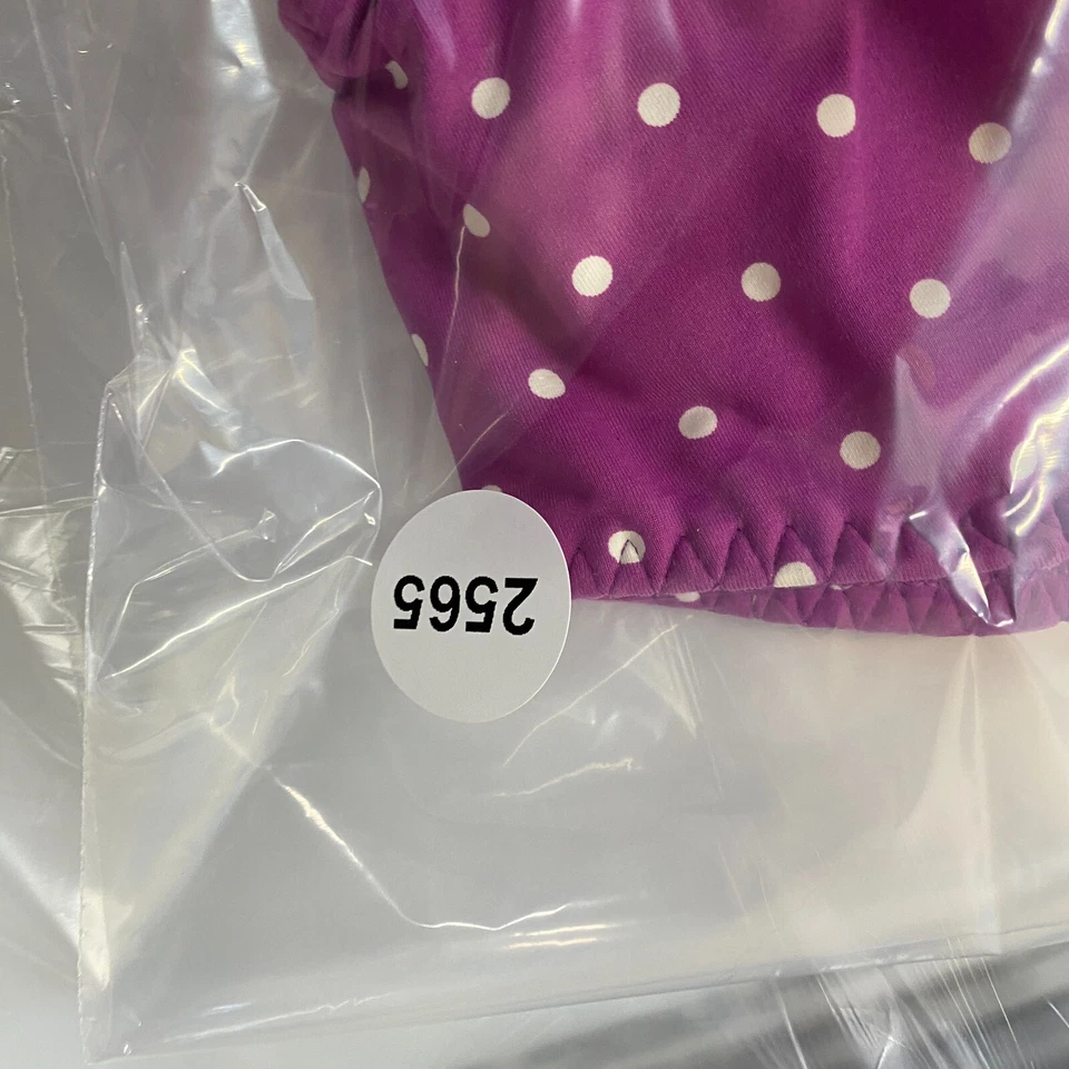 Lands' End比基尼上衣女式30D / 32C粉色圆点衬垫尼龙 — 第 4/4 张图片