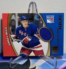 2001-02 Topps Reserve Hockey THEOREN FLEURY #TR-TF GAME-WORN JERSEY