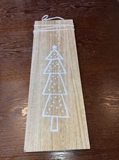 Christmas Sign Wooden Hanging Christmas Tree Twine Accent Wall Farmhouse Decor