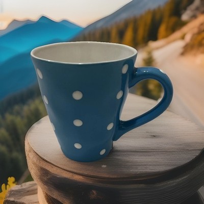 Maxwell & Williams Blue Sprinkle White Dots Sky Coffee Cup