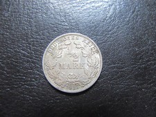 1/2 Mark Münze,Deutsches Reich 1917A,Silber