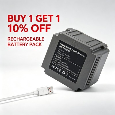 Battery EM9 for TACTACAM Defend Cellular Security Camera w/ USB Charging cable