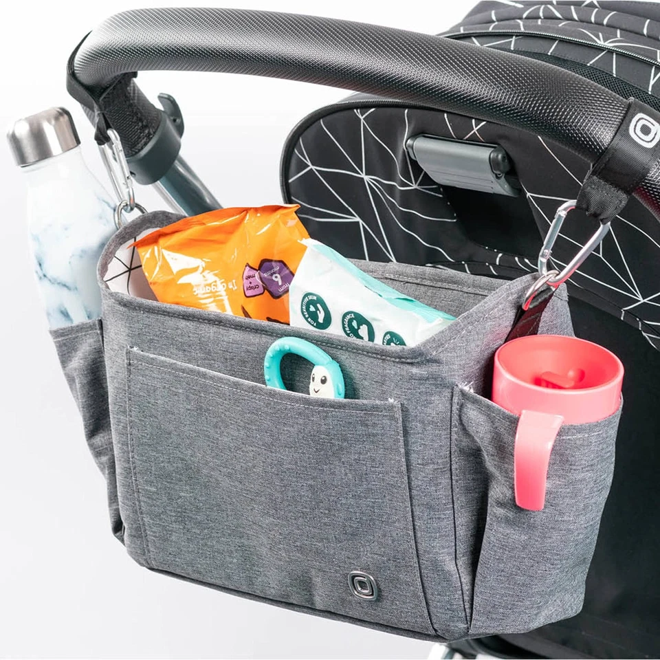 Organizador de cochecito Diono Buggy Buddy XL 8 en 1 gris solución de almacenamiento definitiva Foto 3 de 4