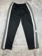 Vintage 90s Adidas Premium Mens XL Breakaway Basketball Baggy Black Sweatpants